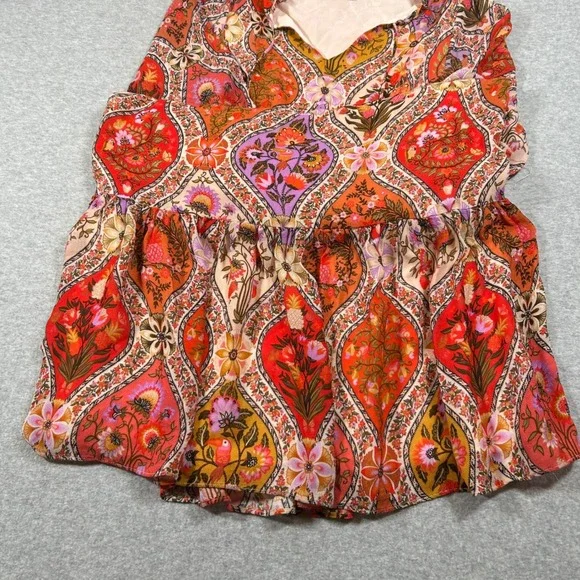 Farm Rio Anthropologie Maxi Dress Womens‎ S Floral Boho Cottagecore Ruffle Flowy - Picture 10 of 12